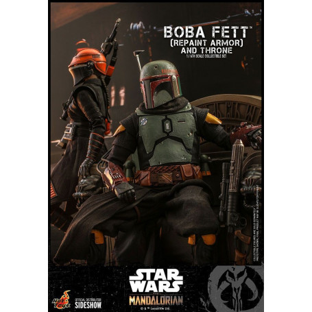Hot Toys Star Wars The Mandalorian - Boba Fett (Repaint Rüstung) und Thron 1/6 Movie Masterpiece