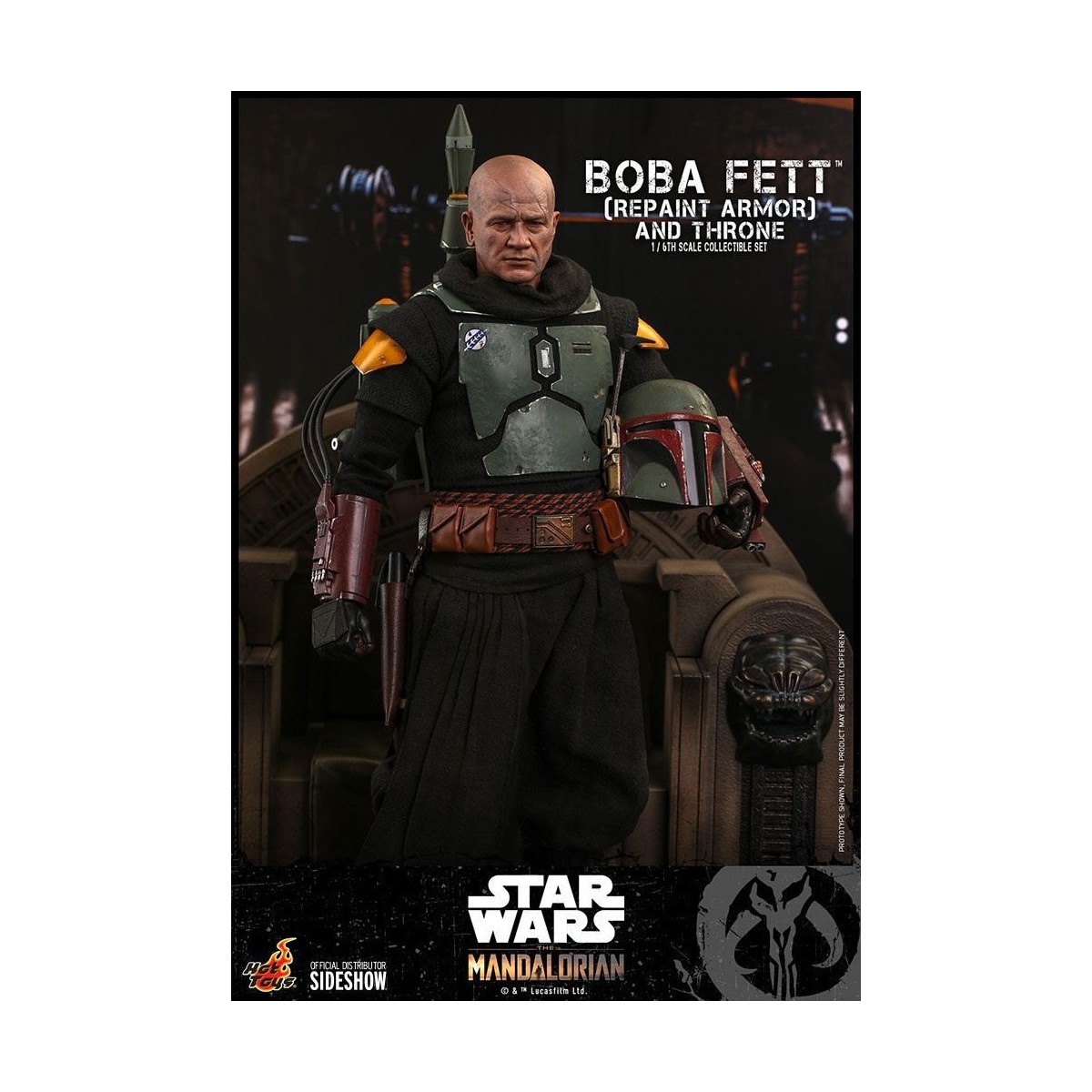 Hot Toys Star Wars The Mandalorian - Boba Fett (Repaint Rüstung) und Thron 1/6 Movie Masterpiece