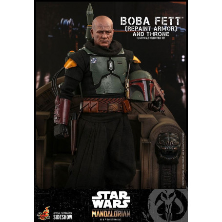 Hot Toys Star Wars The Mandalorian - Boba Fett (Repaint Rüstung) und Thron 1/6 Movie Masterpiece