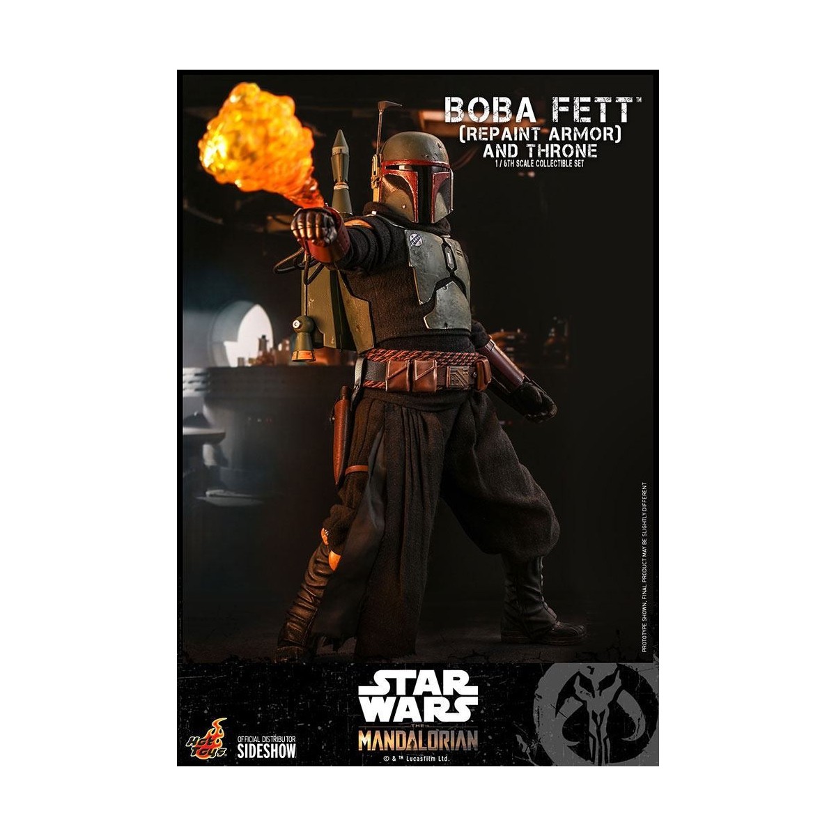 Hot Toys Star Wars The Mandalorian - Boba Fett (Repaint Rüstung) und Thron 1/6 Movie Masterpiece