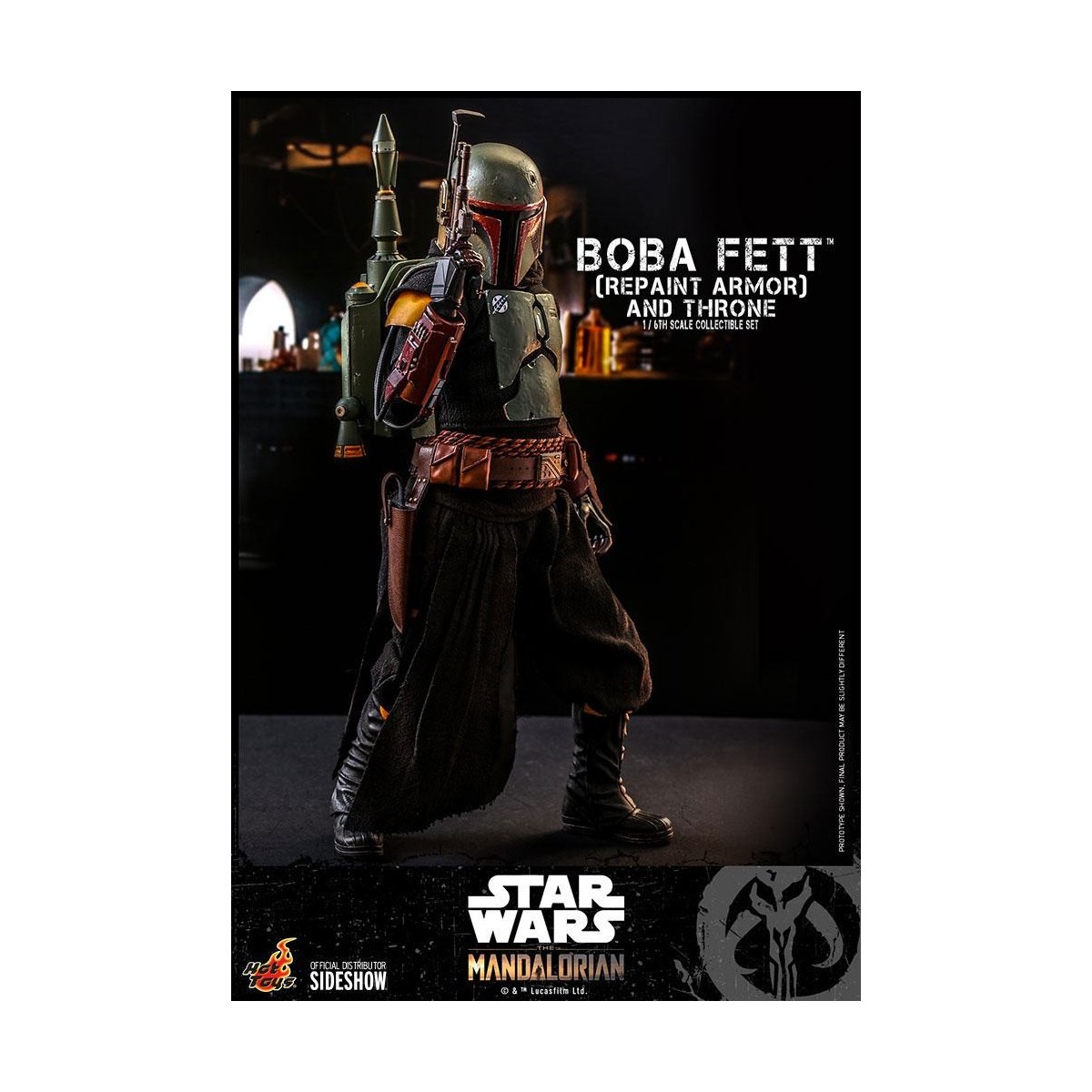 Hot Toys Star Wars The Mandalorian - Boba Fett (Repaint Rüstung) und Thron 1/6 Movie Masterpiece