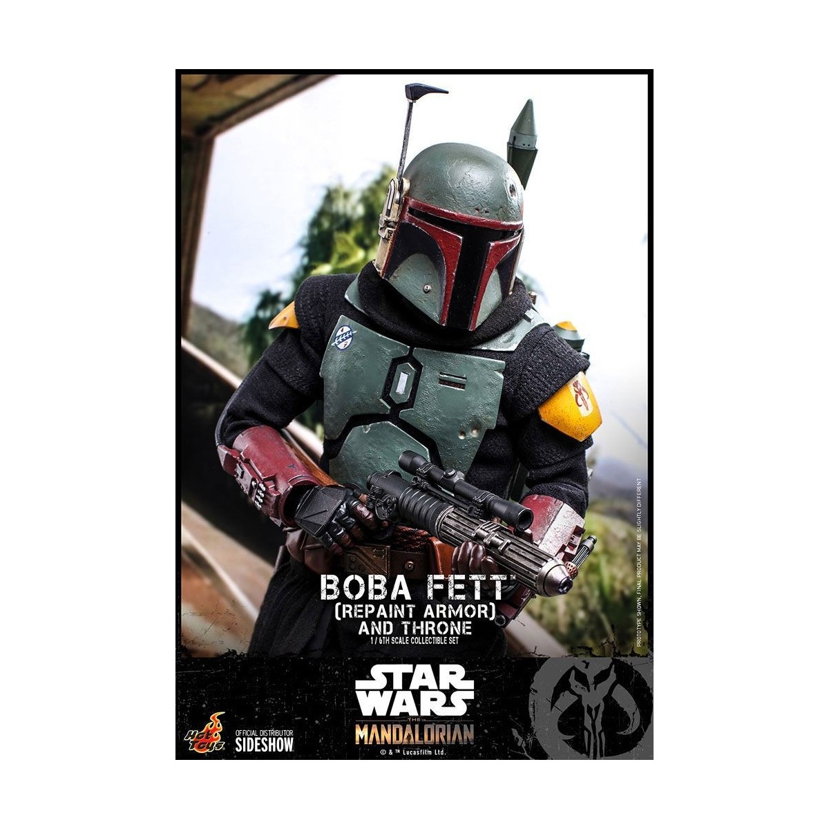 Hot Toys Star Wars The Mandalorian - Boba Fett (Repaint Rüstung) und Thron 1/6 Movie Masterpiece