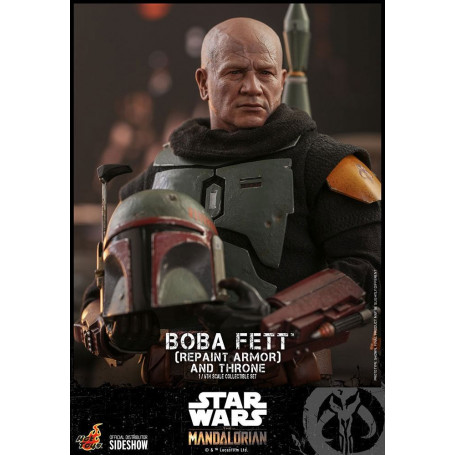 Hot Toys Star Wars The Mandalorian - Boba Fett (Repaint Rüstung) und Thron 1/6 Movie Masterpiece