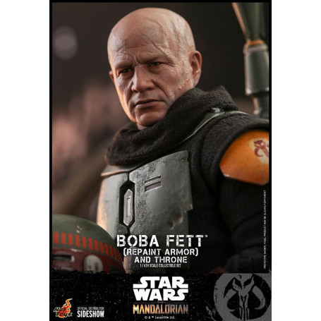 Hot Toys Star Wars The Mandalorian - Boba Fett (Repaint Rüstung) und Thron 1/6 Movie Masterpiece