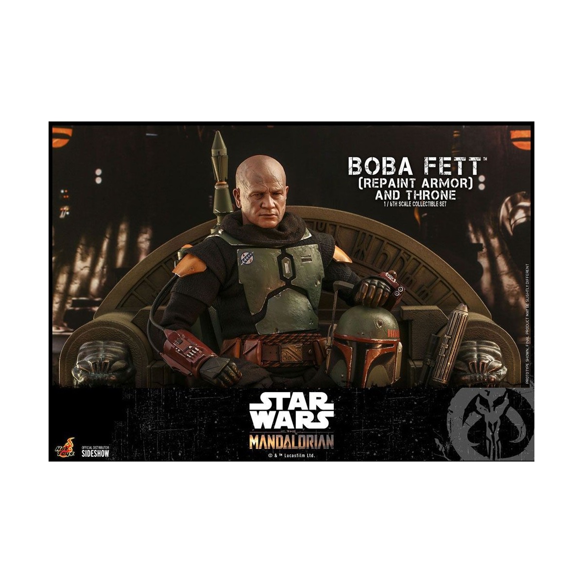 Hot Toys Star Wars The Mandalorian - Boba Fett (Repaint Rüstung) und Thron 1/6 Movie Masterpiece