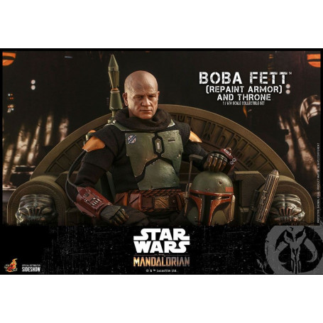 Hot Toys Star Wars The Mandalorian - Boba Fett (Repaint Rüstung) und Thron 1/6 Movie Masterpiece