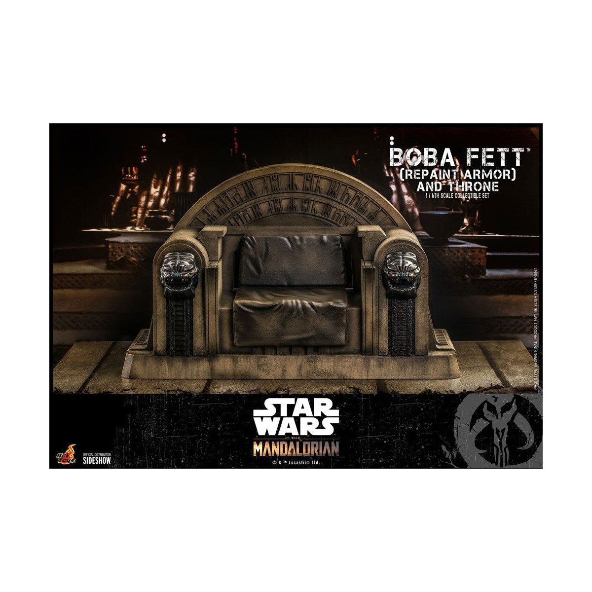 Hot Toys Star Wars The Mandalorian - Boba Fett (Repaint Rüstung) und Thron 1/6 Movie Masterpiece