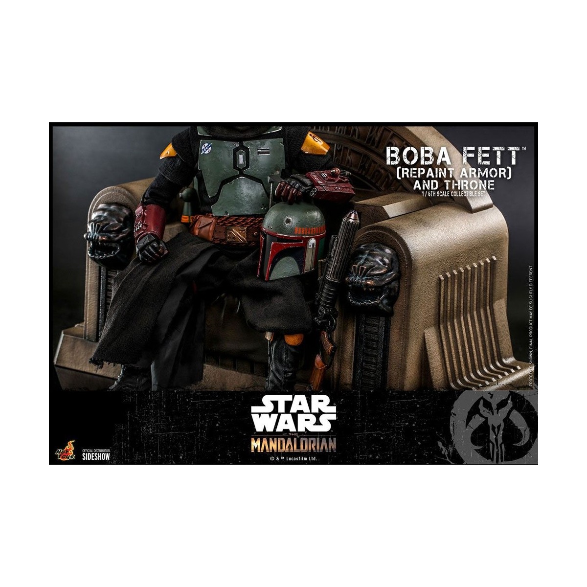 Hot Toys Star Wars The Mandalorian - Boba Fett (Repaint Rüstung) und Thron 1/6 Movie Masterpiece