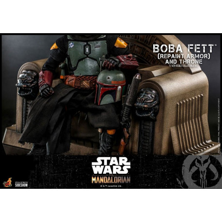 Hot Toys Star Wars The Mandalorian - Boba Fett (Repaint Rüstung) und Thron 1/6 Movie Masterpiece
