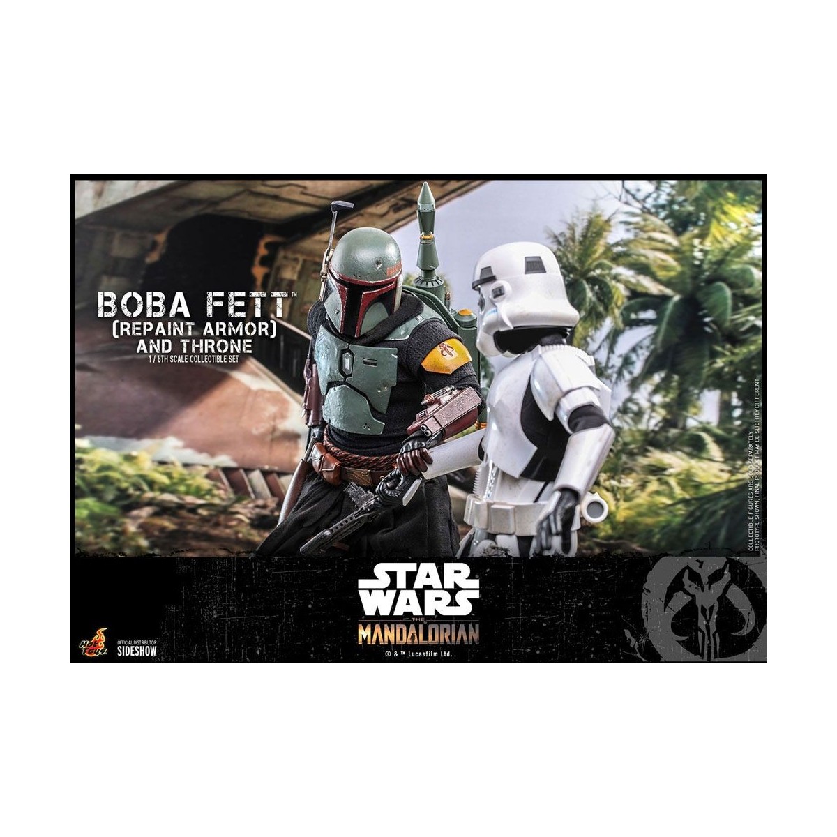 Hot Toys Star Wars The Mandalorian - Boba Fett (Repaint Rüstung) und Thron 1/6 Movie Masterpiece