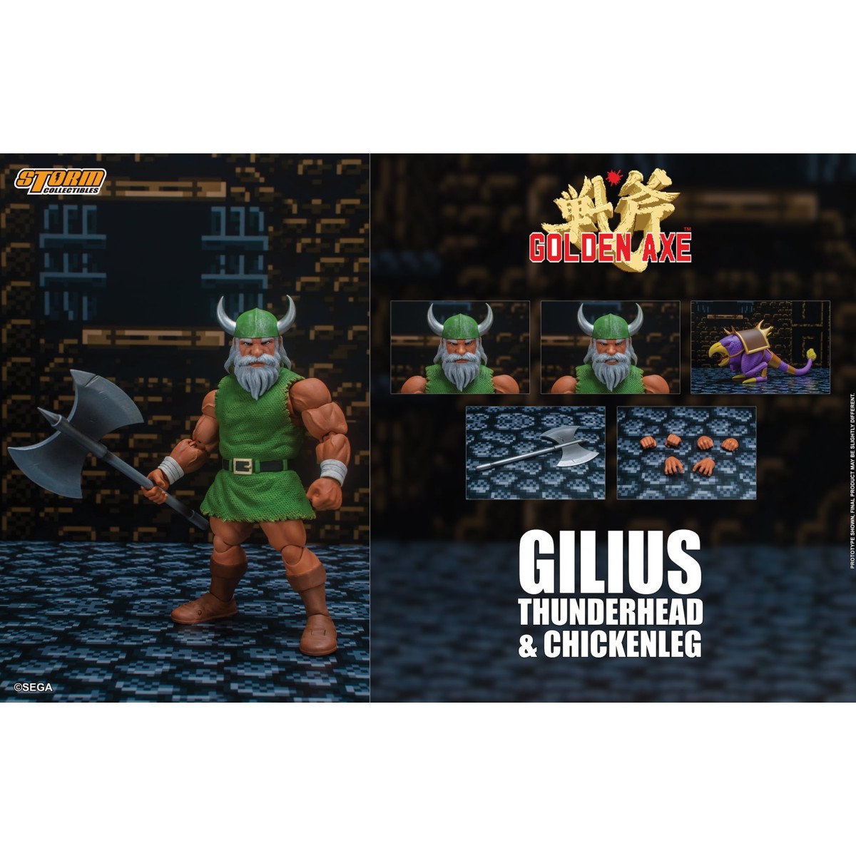 Storm Collectibles - Goldene Axt - Gilius Thunderhead & Chickenleg