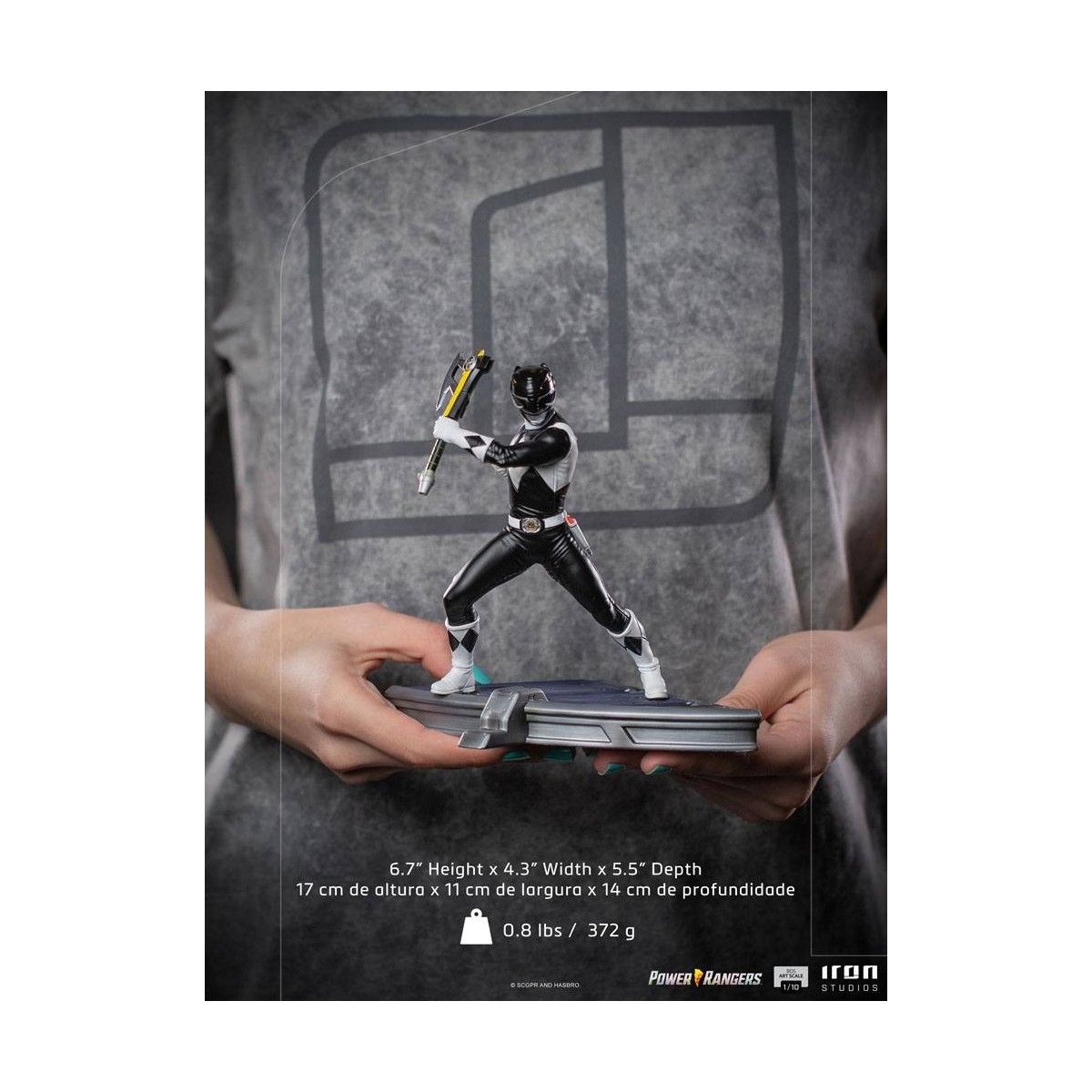 Iron Studios - Black Ranger - Power Rangers BDSArt Maßstab 1/10