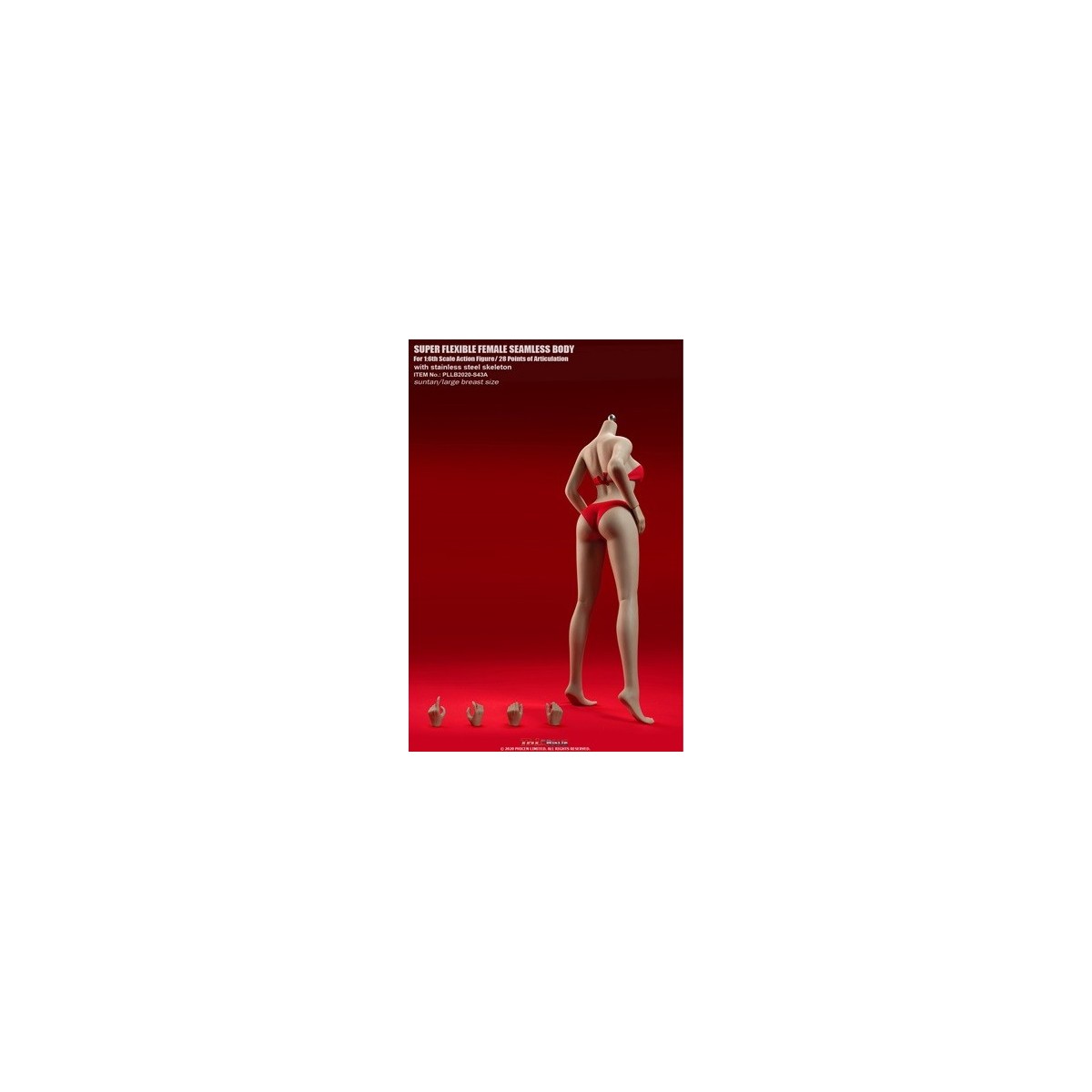 Phicen - TBLeague 1/6 Scale Female Super-Flexible Seamless Body - Tan Body Red Jersey