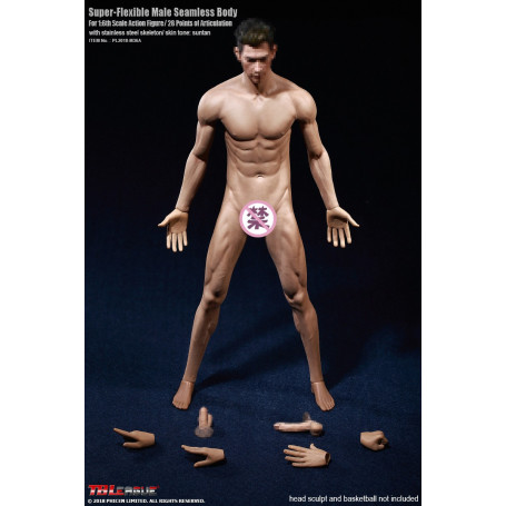 Phicen - TBLeague 1/6 Scale Super-Flexible Male Seamless Body - Medium Muscle Tan Body 