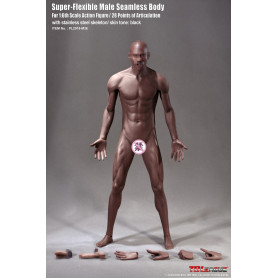 Phicen - TBLeague 1/6 Scale Super-Flexible Male Seamless Body - Black Body Medium Muscle 