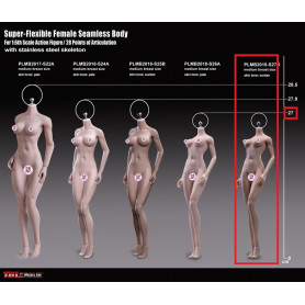 Phicen - TBLeague 1/6 Scale Female Super-Flexible Seamless Body - Kleiner brauner Body mit mittleren Cups