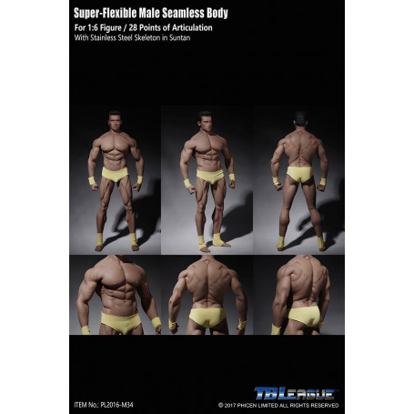 Phicen - TBLeague 1/6 Scale Super-Flexible Male Seamless Body - Sehr gebräunter Körper