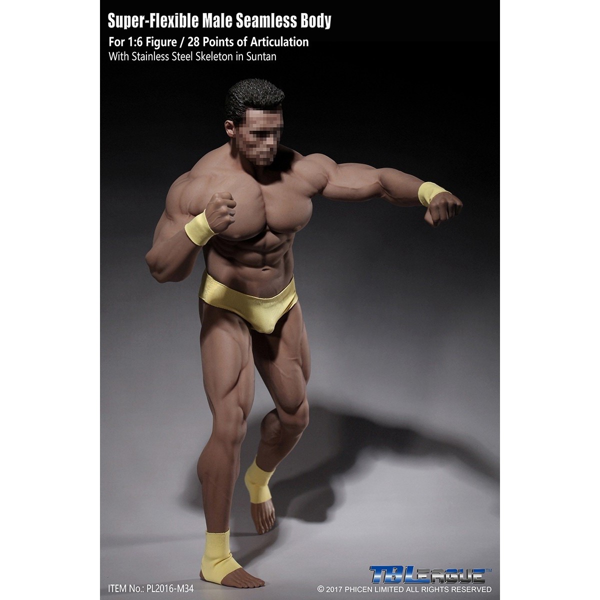 Phicen - TBLeague 1/6 Scale Super-Flexible Male Seamless Body - Sehr gebräunter Körper
