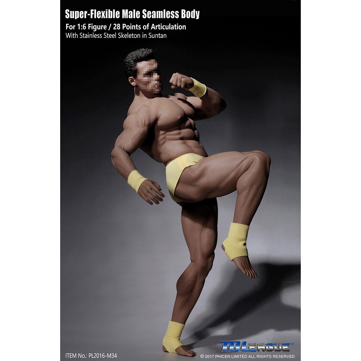 Phicen - TBLeague 1/6 Scale Super-Flexible Male Seamless Body - Sehr gebräunter Körper