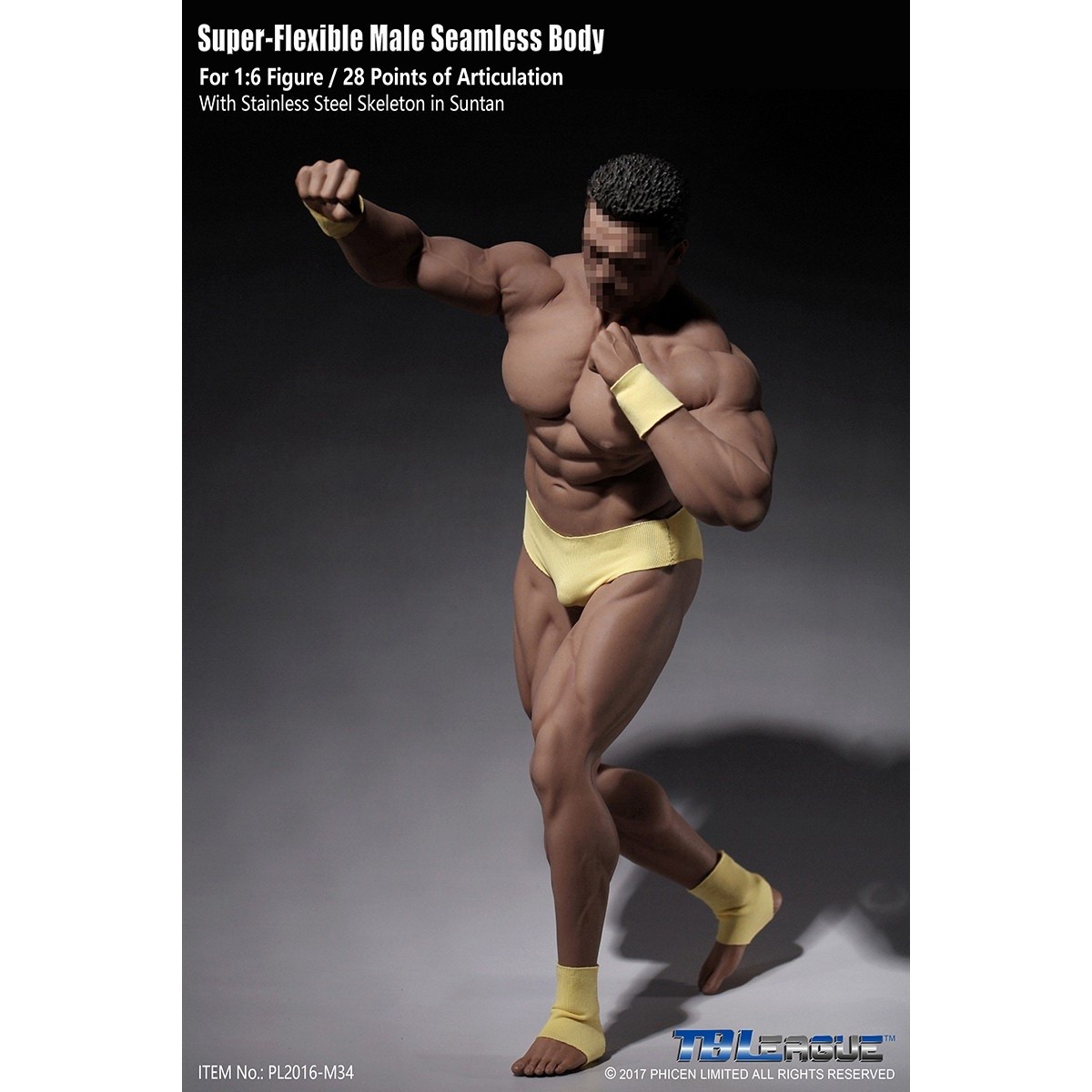 Phicen - TBLeague 1/6 Scale Super-Flexible Male Seamless Body - Sehr gebräunter Körper