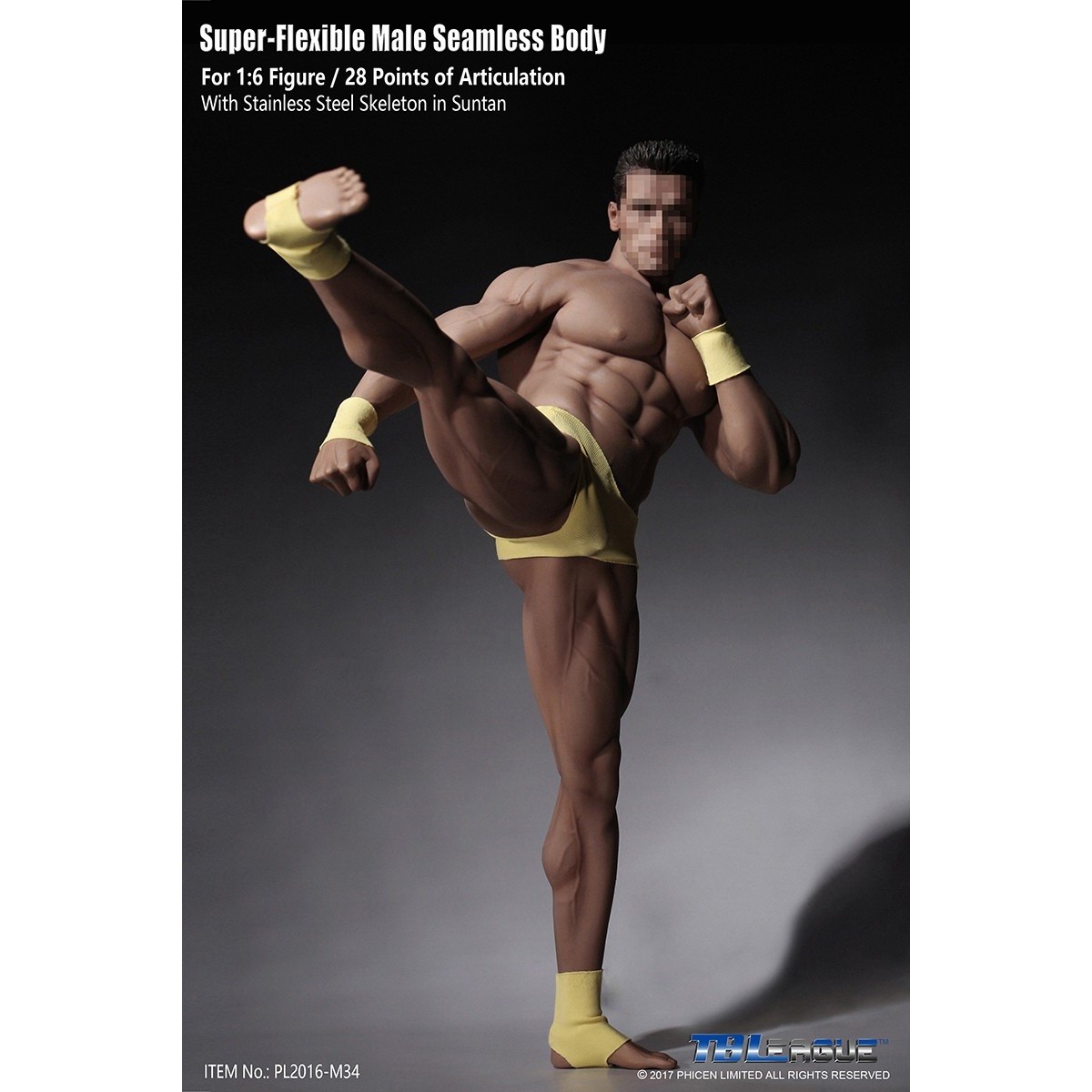 Phicen - TBLeague 1/6 Scale Super-Flexible Male Seamless Body - Sehr gebräunter Körper
