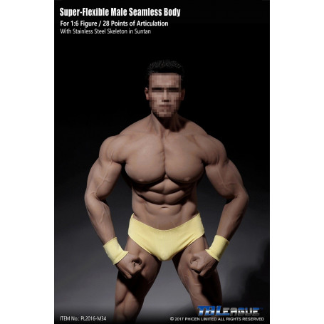 Phicen - TBLeague 1/6 Scale Super-Flexible Male Seamless Body - Sehr gebräunter Körper