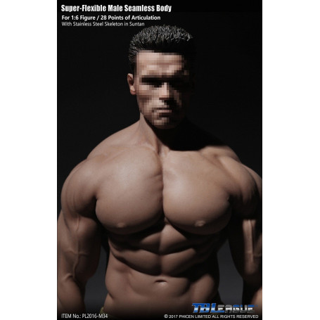 Phicen - TBLeague 1/6 Scale Super-Flexible Male Seamless Body - Sehr gebräunter Körper