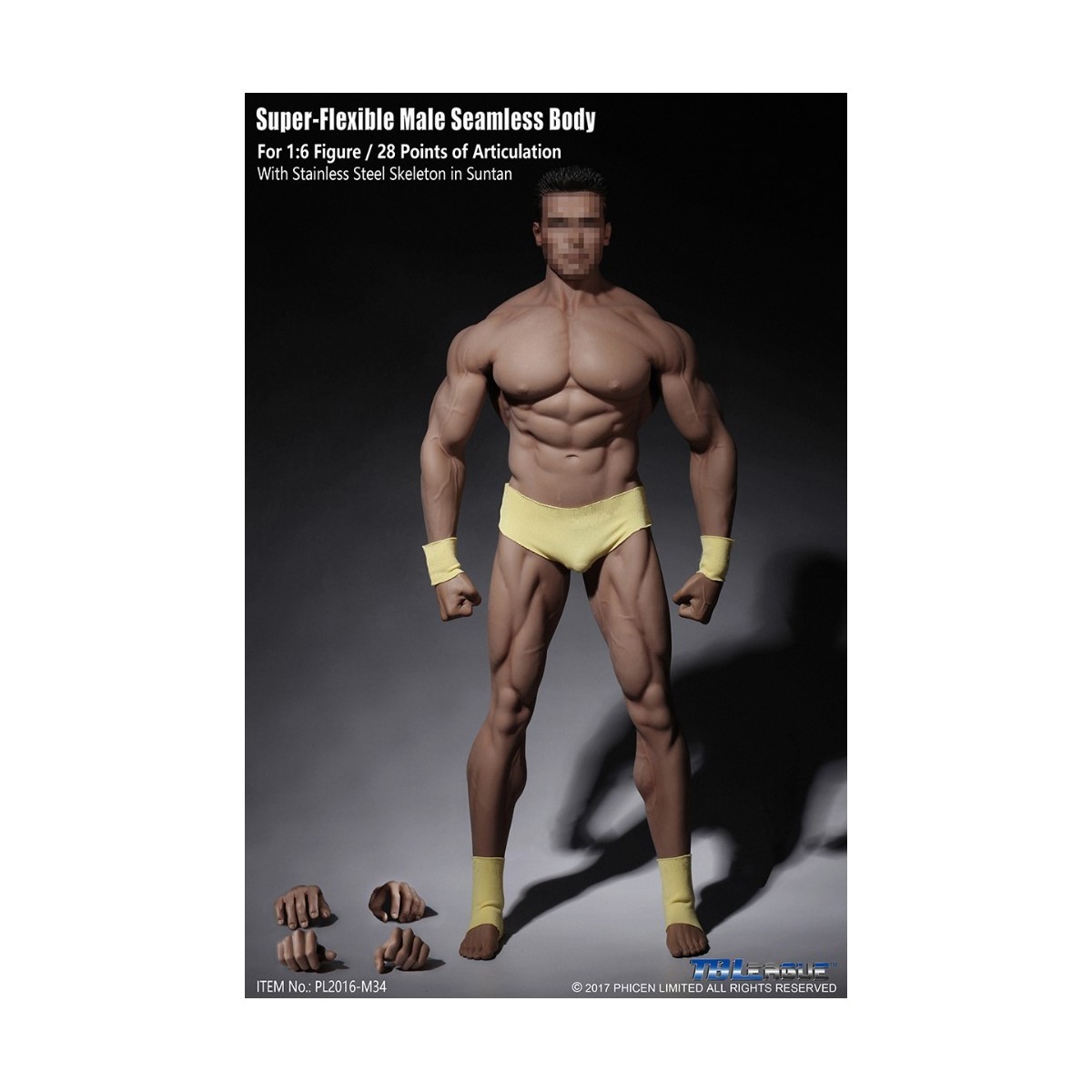 Phicen - TBLeague 1/6 Scale Super-Flexible Male Seamless Body - Sehr gebräunter Körper