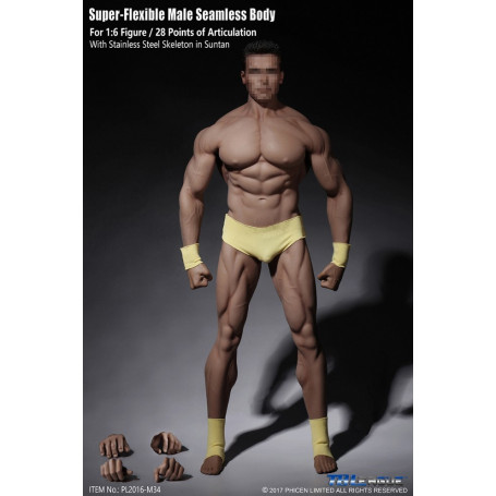 Phicen - TBLeague 1/6 Scale Super-Flexible Male Seamless Body - Sehr gebräunter Körper