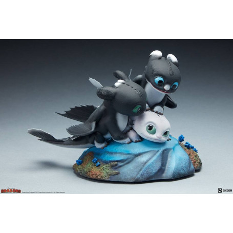 Sideshow Dragons 3 Pfeil, Pirouette und Vifagile Statuette - Die Verborgene Welt