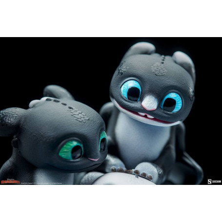 Sideshow Dragons 3 Pfeil, Pirouette und Vifagile Statuette - Die Verborgene Welt