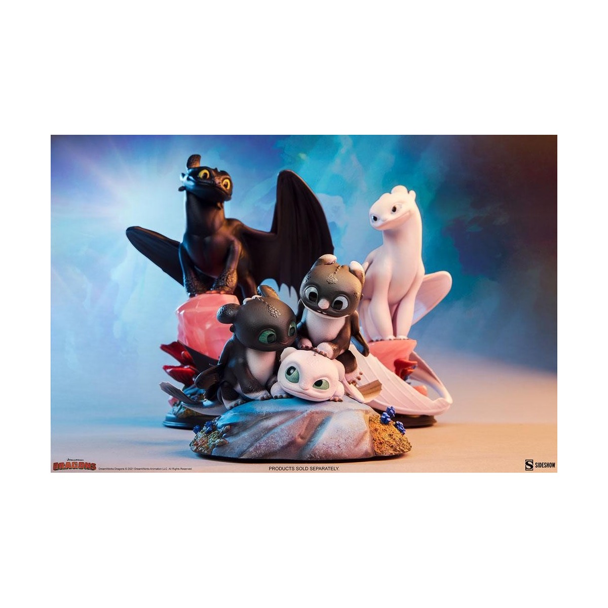 Sideshow Dragons 3 Pfeil, Pirouette und Vifagile Statuette - Die Verborgene Welt