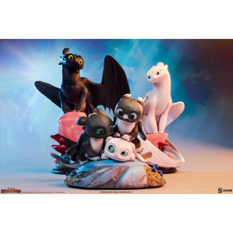 Sideshow Dragons 3 Pfeil, Pirouette und Vifagile Statuette - Die Verborgene Welt