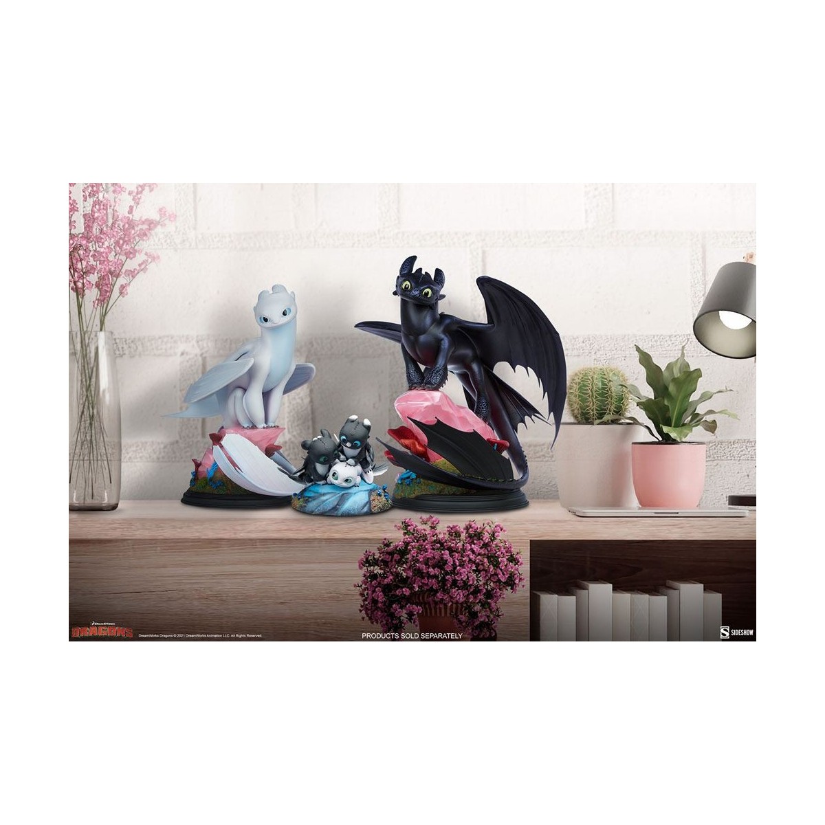 Sideshow Dragons 3 Pfeil, Pirouette und Vifagile Statuette - Die Verborgene Welt