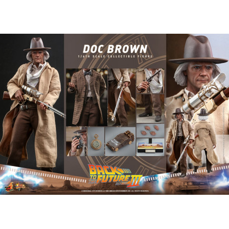 Hot Toys Zurück in die Zukunft 3 - Doc Brown Film Meisterwerk 1/6