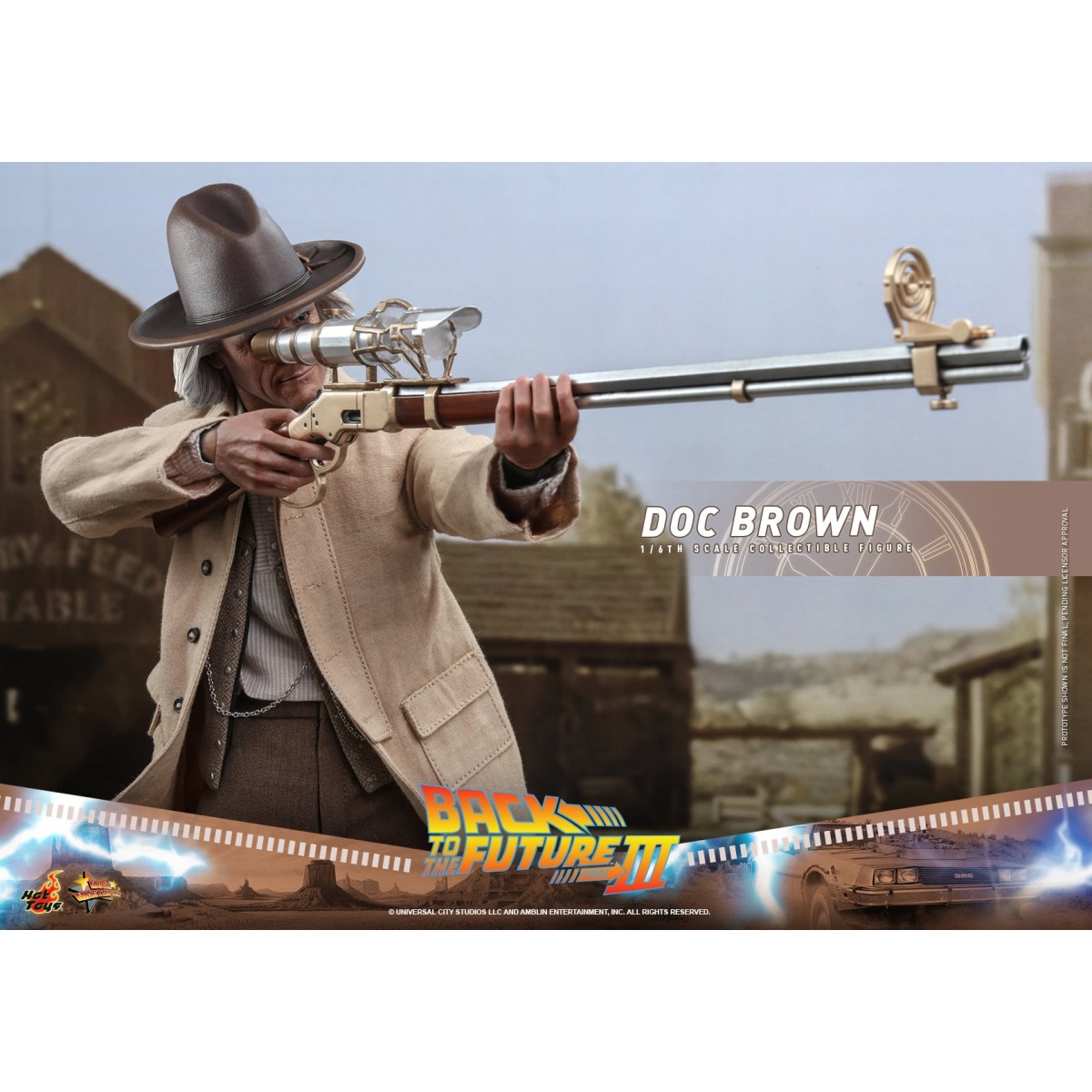 Hot Toys Zurück in die Zukunft 3 - Doc Brown Film Meisterwerk 1/6