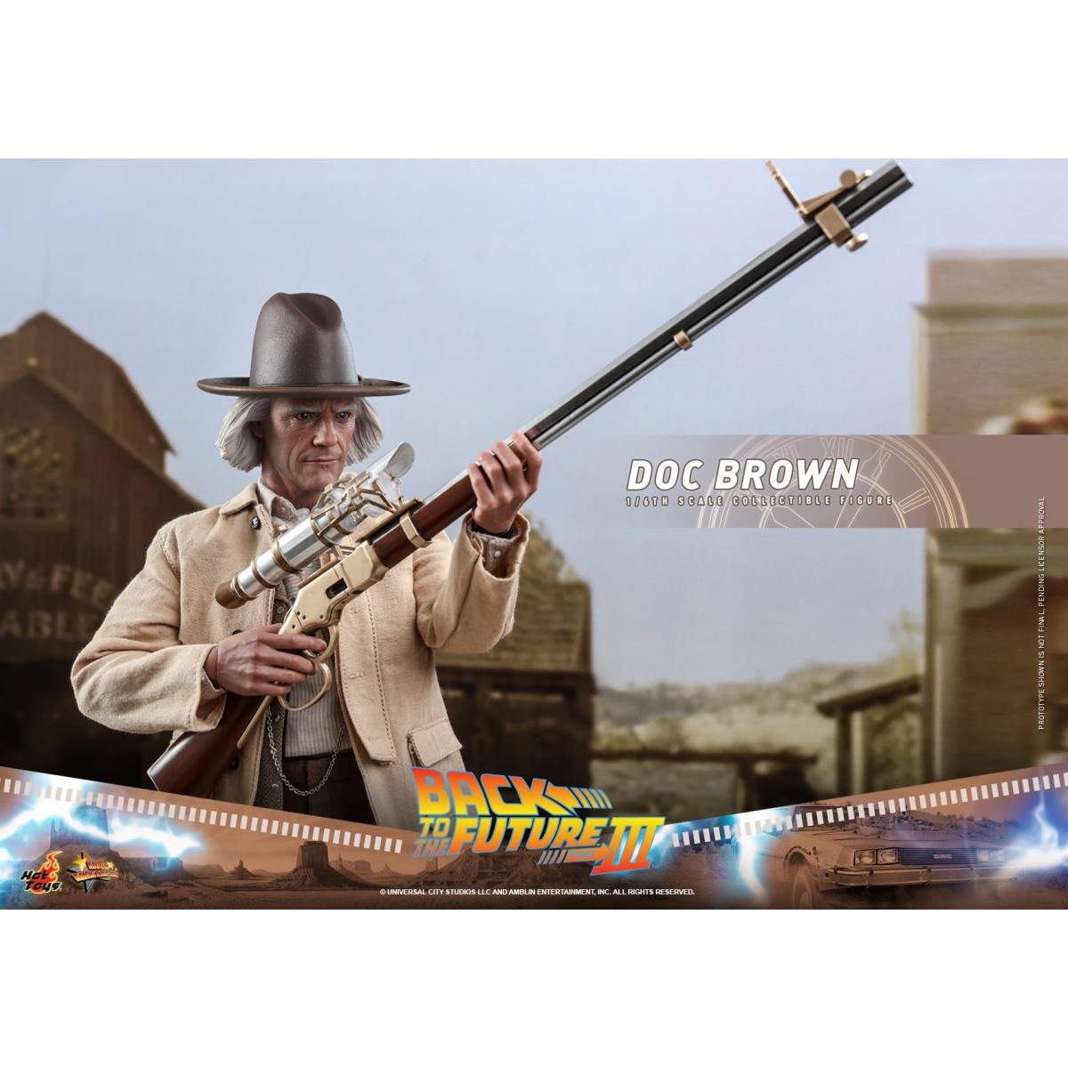 Hot Toys Zurück in die Zukunft 3 - Doc Brown Film Meisterwerk 1/6
