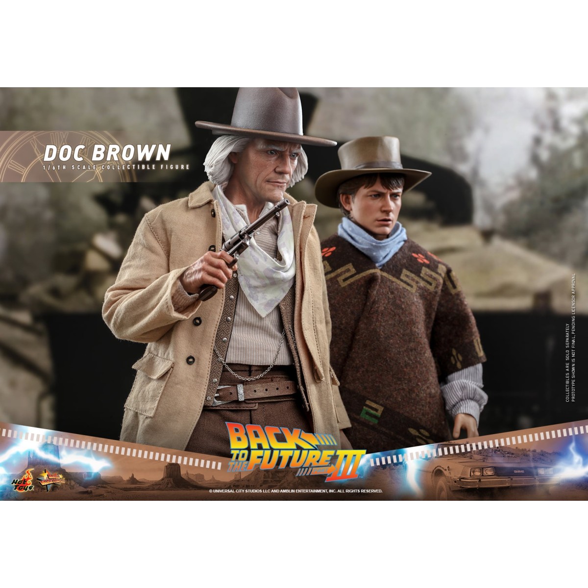 Hot Toys Zurück in die Zukunft 3 - Doc Brown Film Meisterwerk 1/6