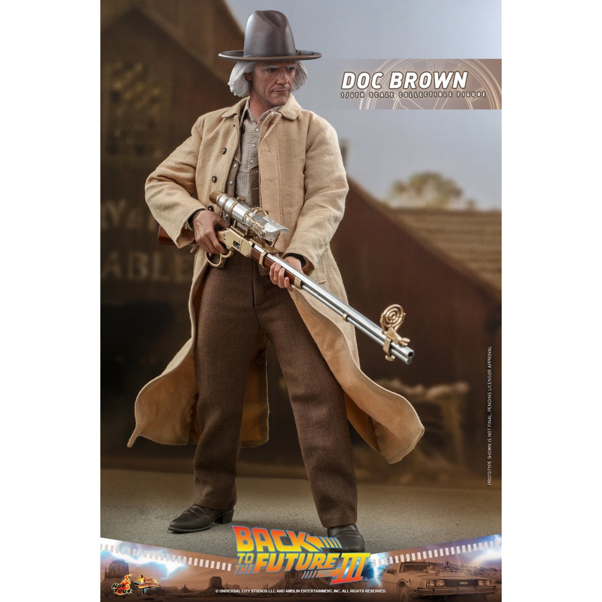 Hot Toys Zurück in die Zukunft 3 - Doc Brown Film Meisterwerk 1/6