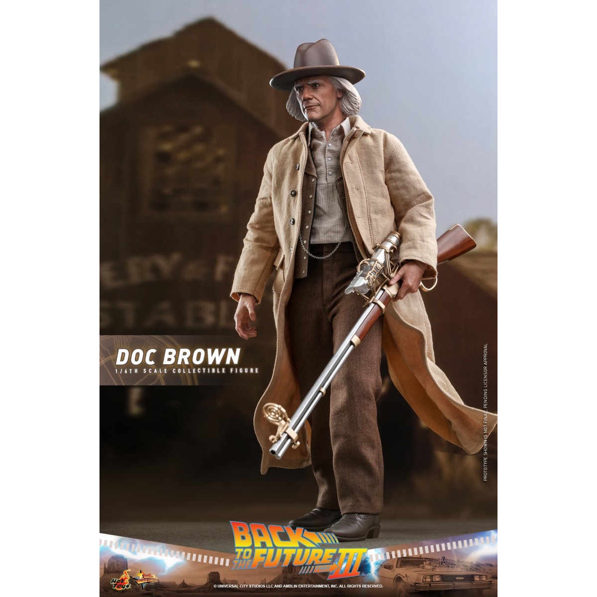 Hot Toys Zurück in die Zukunft 3 - Doc Brown Film Meisterwerk 1/6