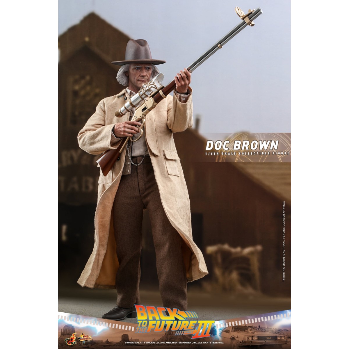 Hot Toys Zurück in die Zukunft 3 - Doc Brown Film Meisterwerk 1/6