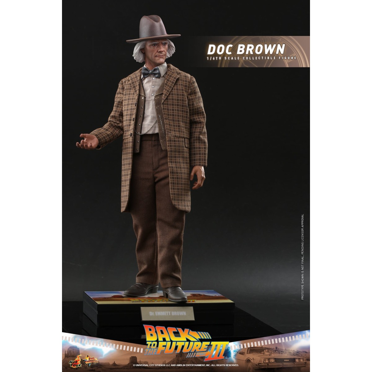 Hot Toys Zurück in die Zukunft 3 - Doc Brown Film Meisterwerk 1/6