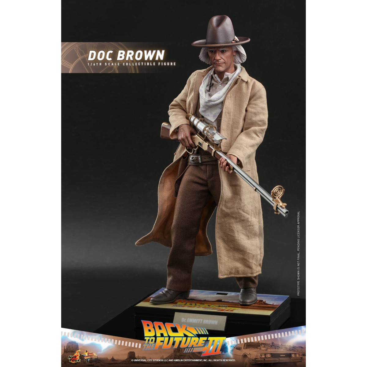 Hot Toys Zurück in die Zukunft 3 - Doc Brown Film Meisterwerk 1/6