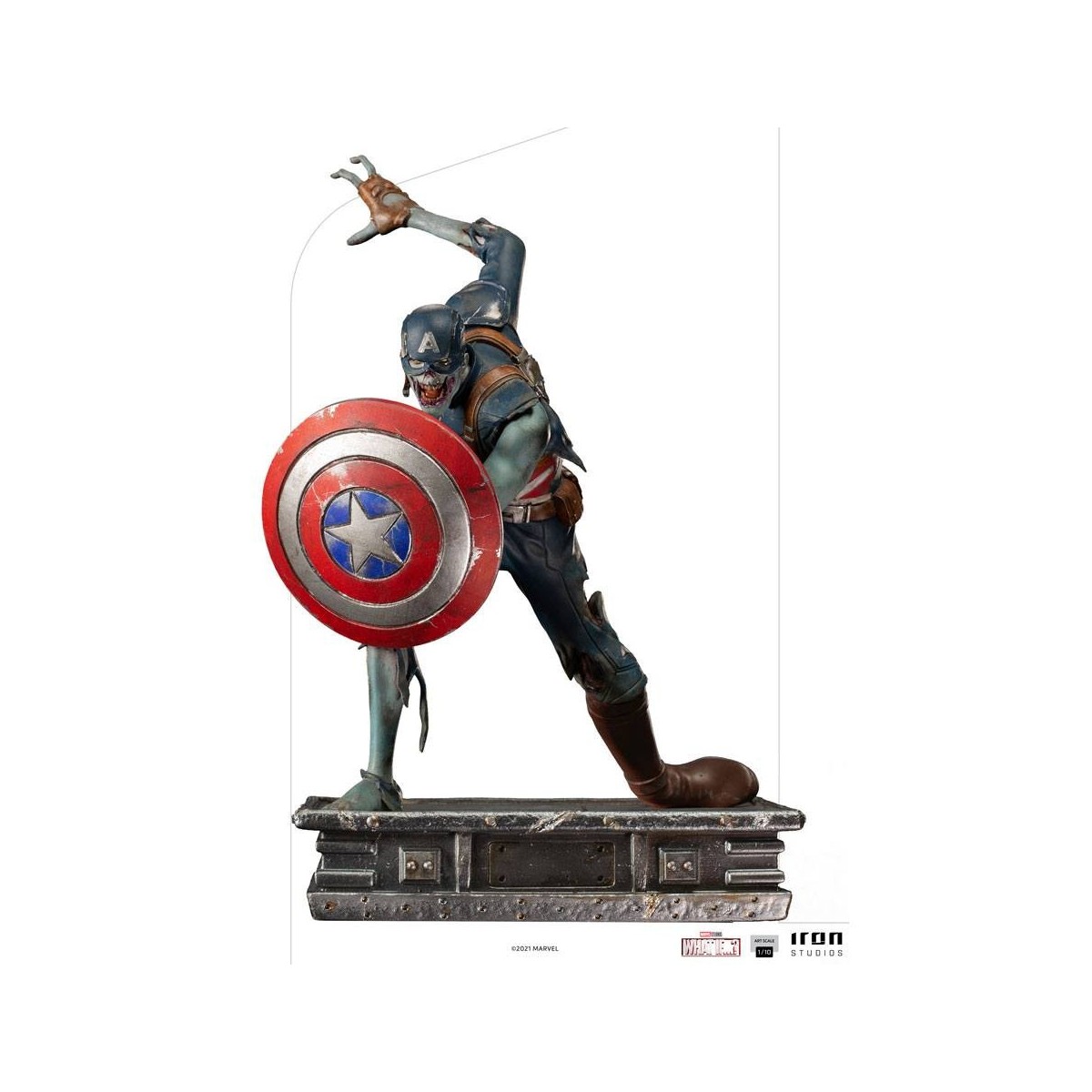 Iron Studios Marvel - Was wäre wenn...? Captain America Zombie Statuette 1/10 Kunst Maßstab