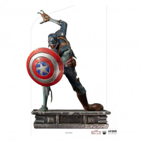 Iron Studios Marvel - Was wäre wenn...? Captain America Zombie Statuette 1/10 Kunst Maßstab