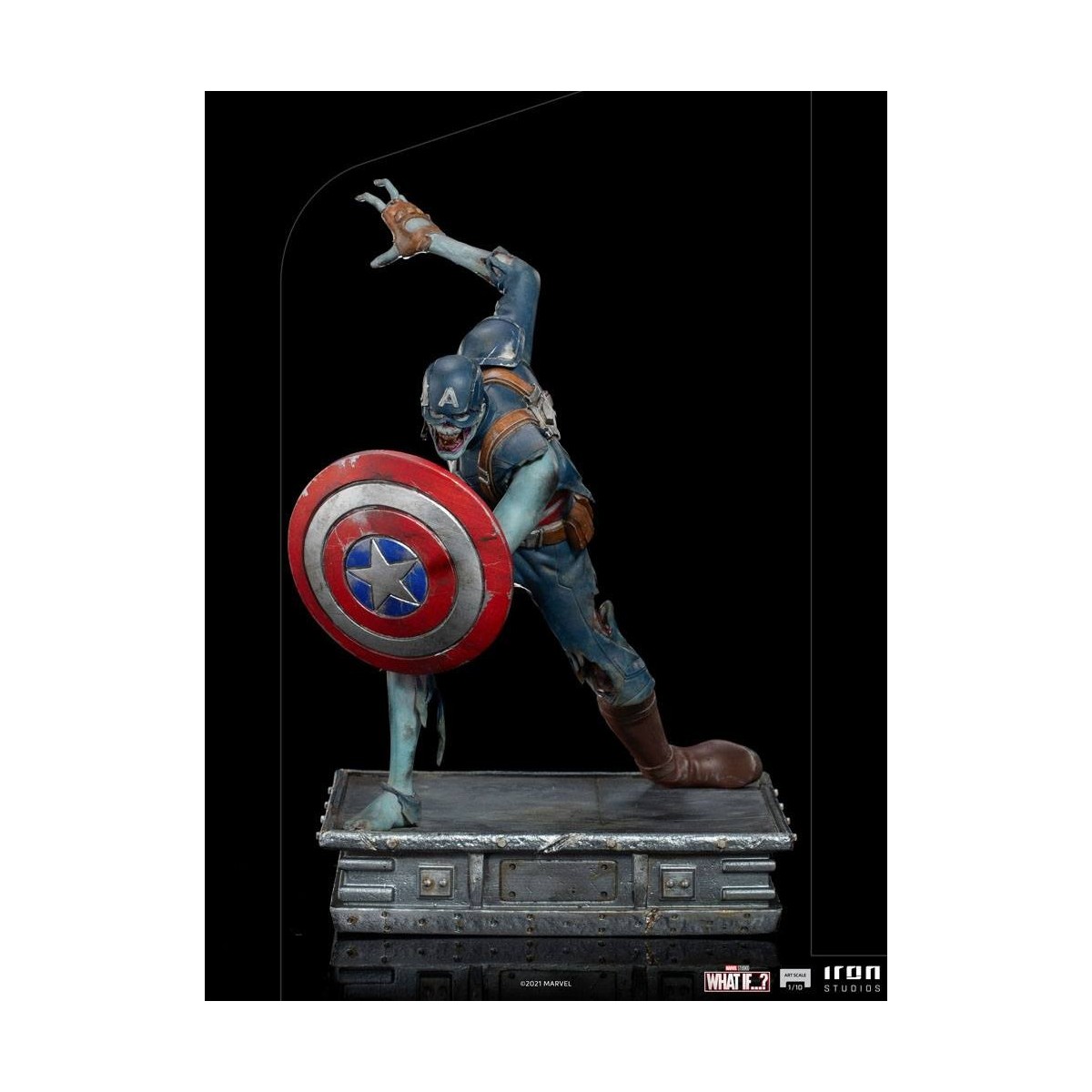 Iron Studios Marvel - Was wäre wenn...? Captain America Zombie Statuette 1/10 Kunst Maßstab