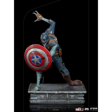 Iron Studios Marvel - Was wäre wenn...? Captain America Zombie Statuette 1/10 Kunst Maßstab