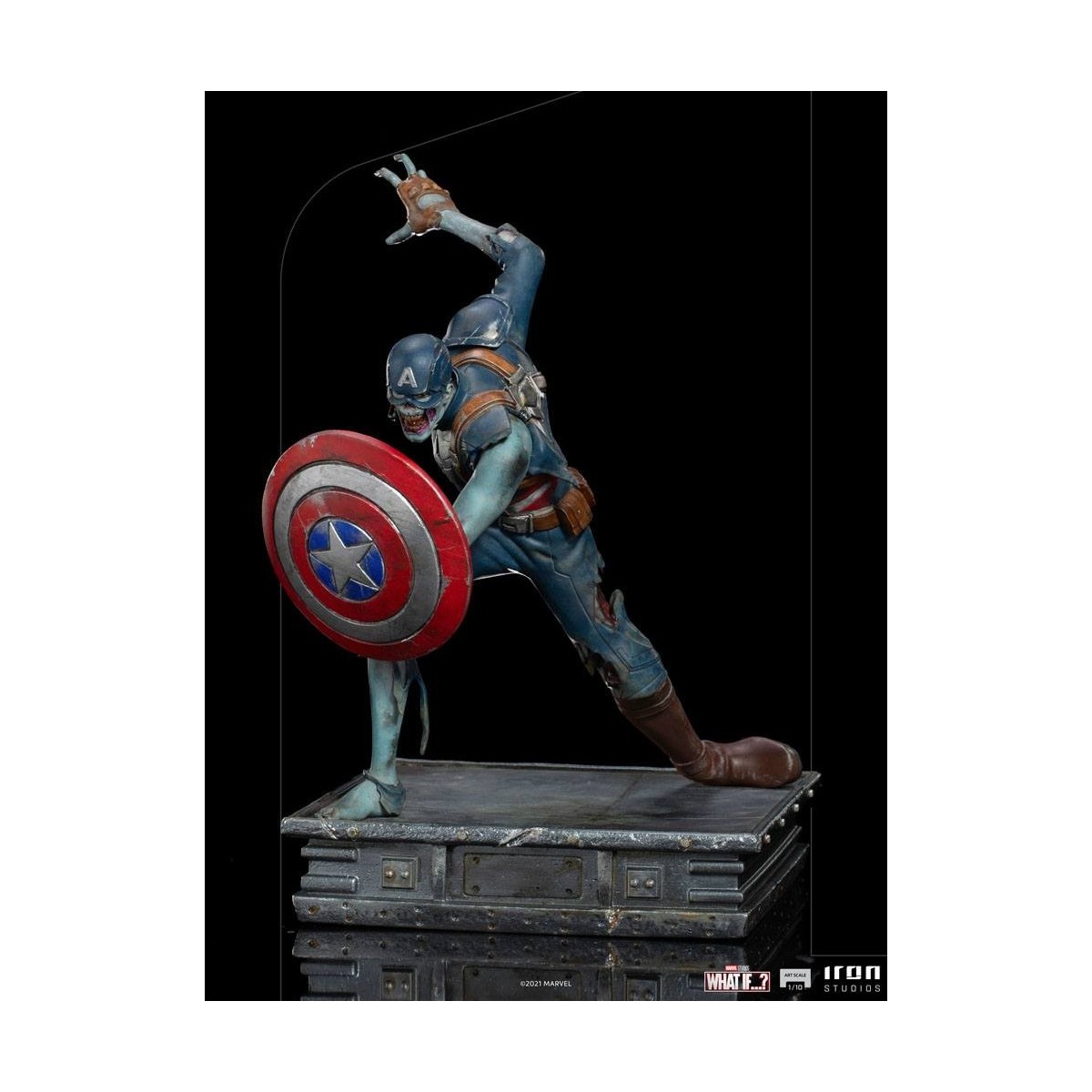 Iron Studios Marvel - Was wäre wenn...? Captain America Zombie Statuette 1/10 Kunst Maßstab