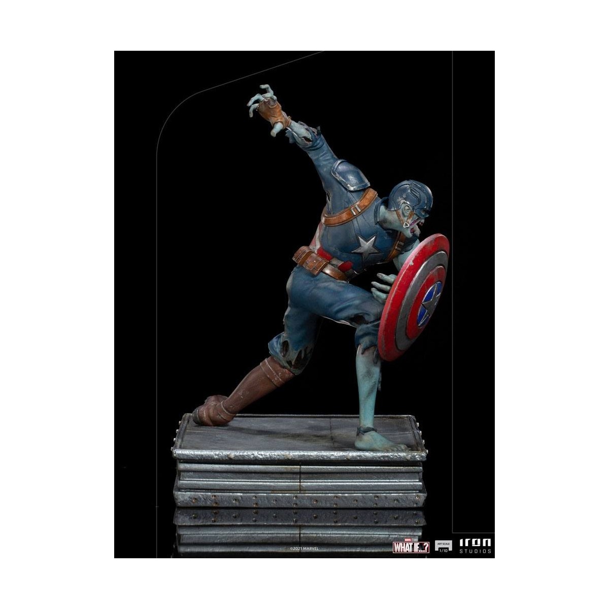 Iron Studios Marvel - Was wäre wenn...? Captain America Zombie Statuette 1/10 Kunst Maßstab
