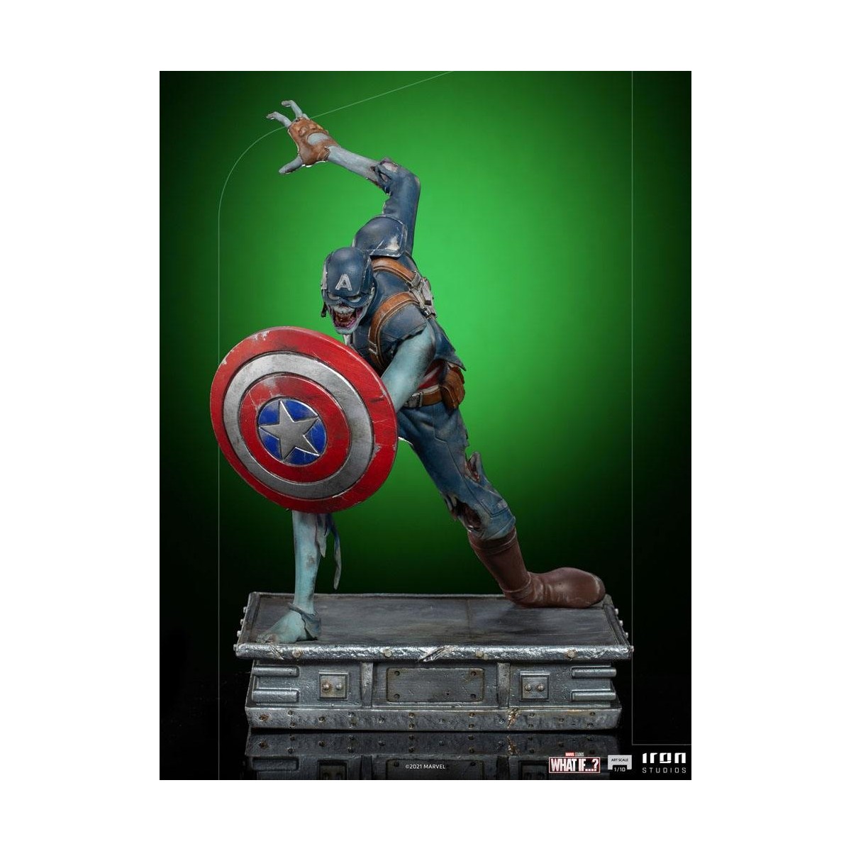 Iron Studios Marvel - Was wäre wenn...? Captain America Zombie Statuette 1/10 Kunst Maßstab